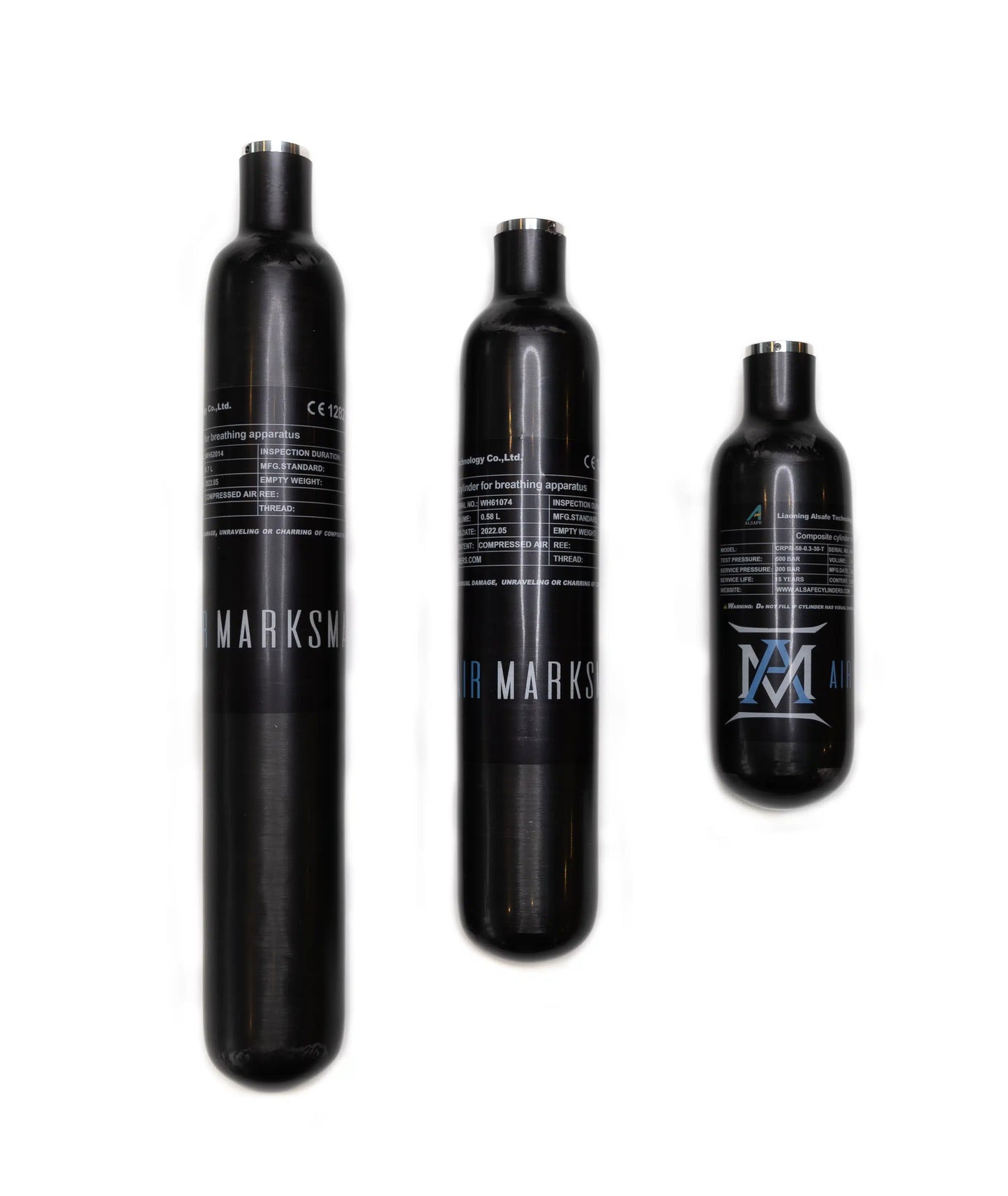 AIRMARKSMAN CARBON FIBER BOTTLES WITH FX STYLE VALVE