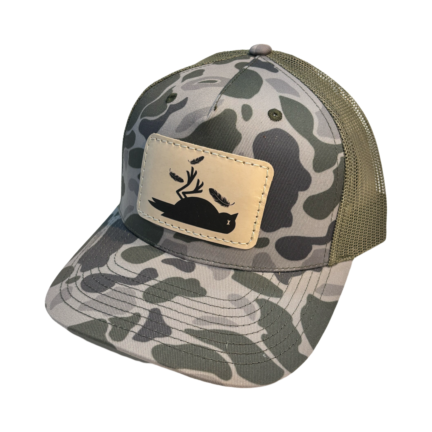 TARGET RICH TRUCKER HAT CAMO TAN PATCH