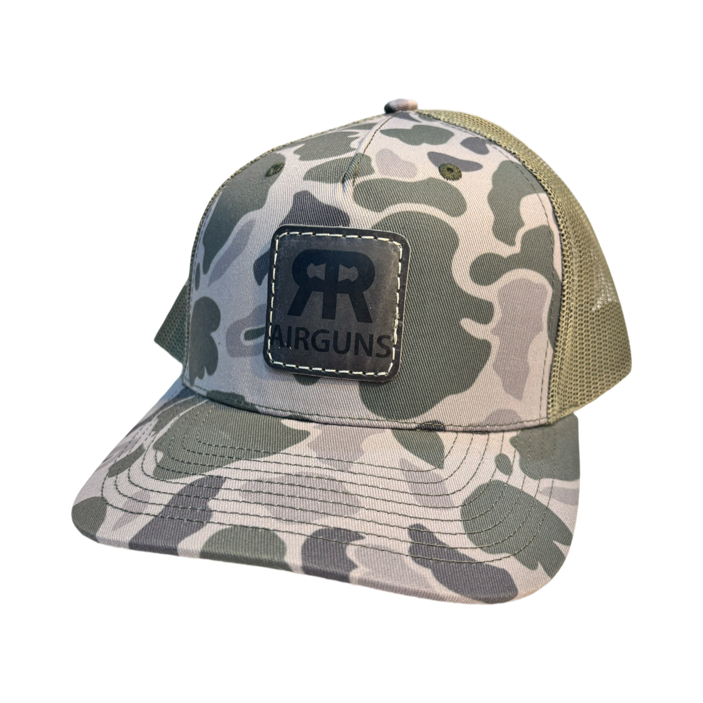 RR AIRGUNS TRUCKER HAT CAMO GRAY PATCH